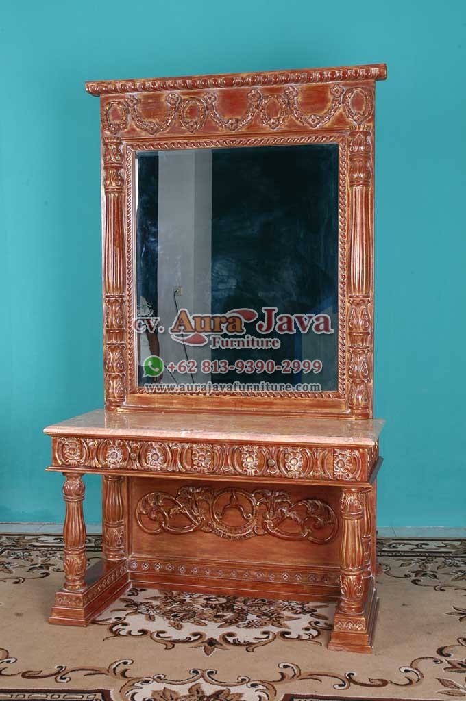 indonesia console mirror mahogany furniture 003