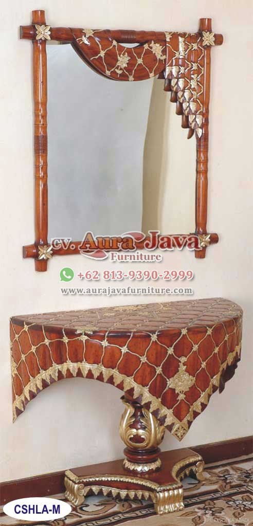 indonesia console mirror mahogany furniture 005