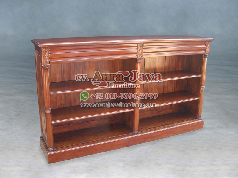 indonesia open bookcase mahogany furniture 021