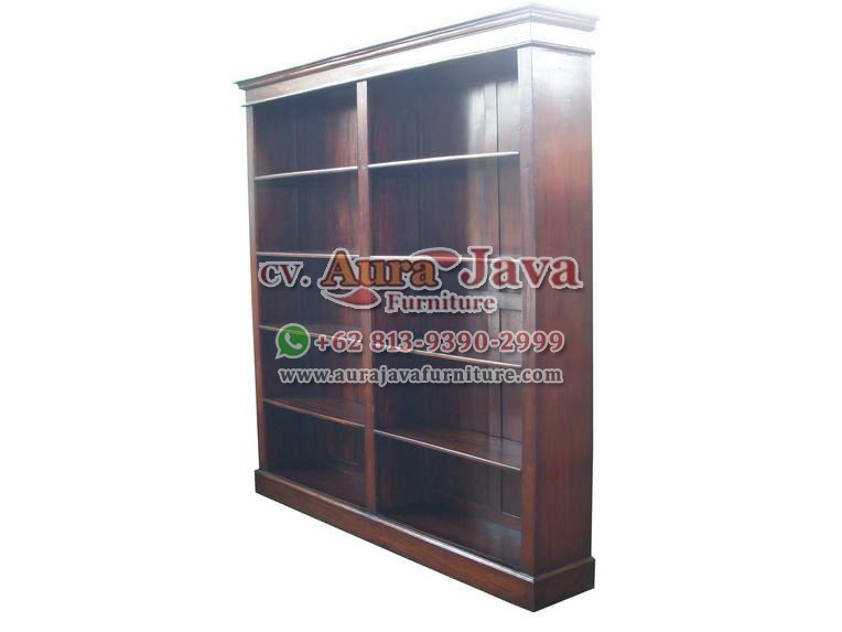 indonesia open bookcase mahogany furniture 025