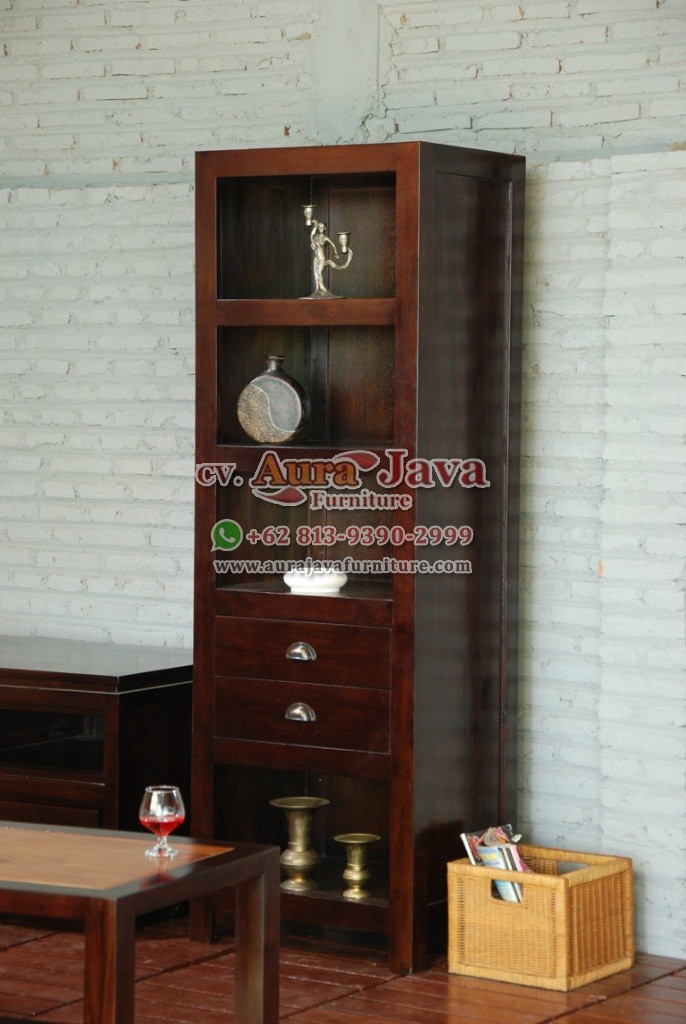 indonesia open bookcase mahogany furniture 029