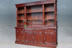 indonesia open bookcase mahogany furniture 004