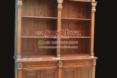 indonesia open bookcase mahogany furniture 009
