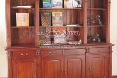 indonesia open bookcase mahogany furniture 013