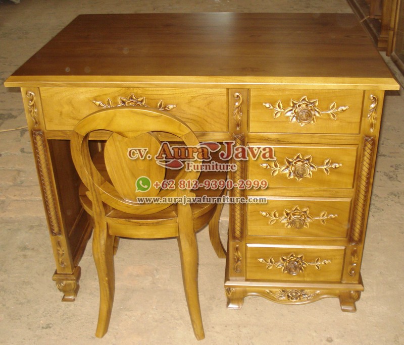 indonesia partner desk teak furniture 049