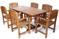 indonesia dining set teak out door furniture 001