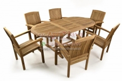 indonesia dining set teak out door furniture 006