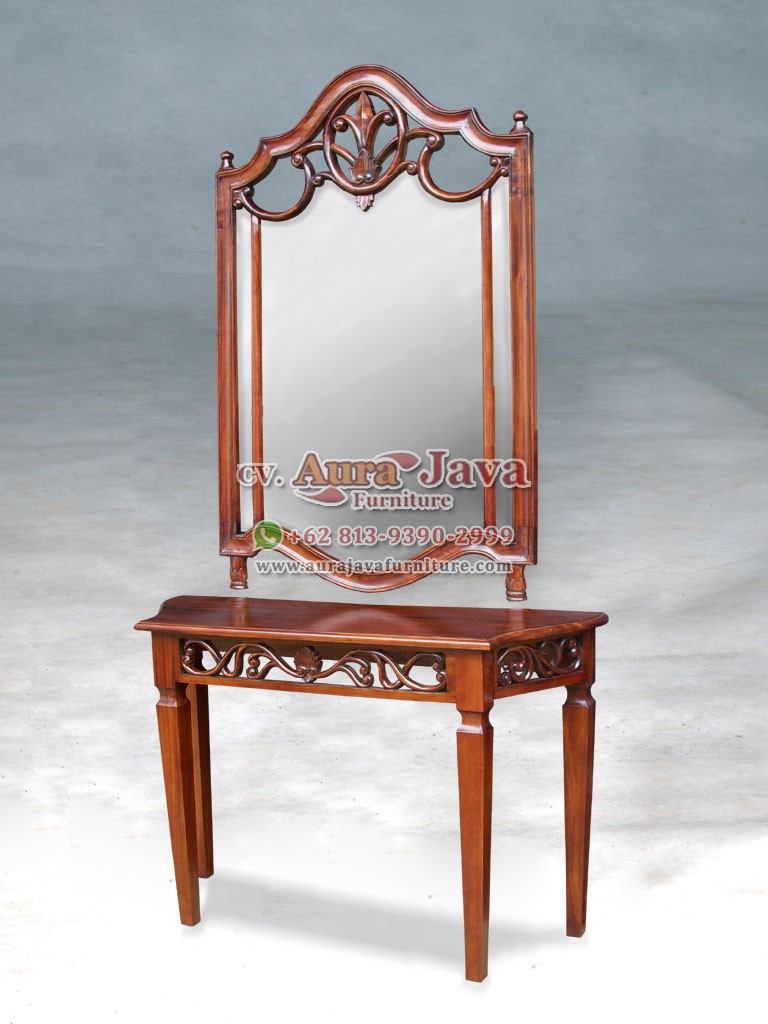 indonesia console mirror mahogany furniture 002