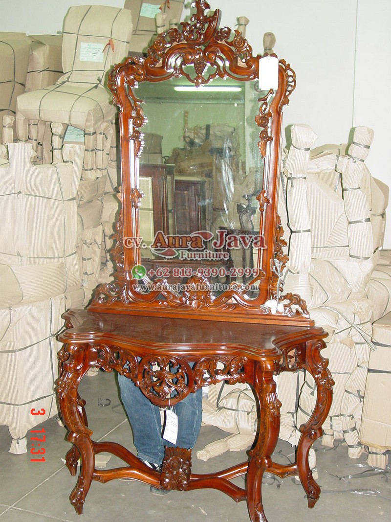 indonesia console mirror mahogany furniture 004