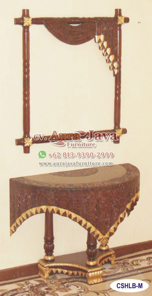indonesia console mirror mahogany furniture 006