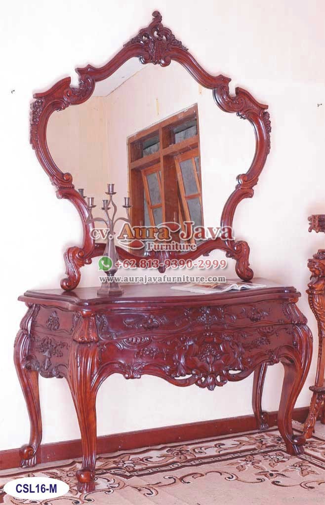 indonesia console mirror mahogany furniture 008