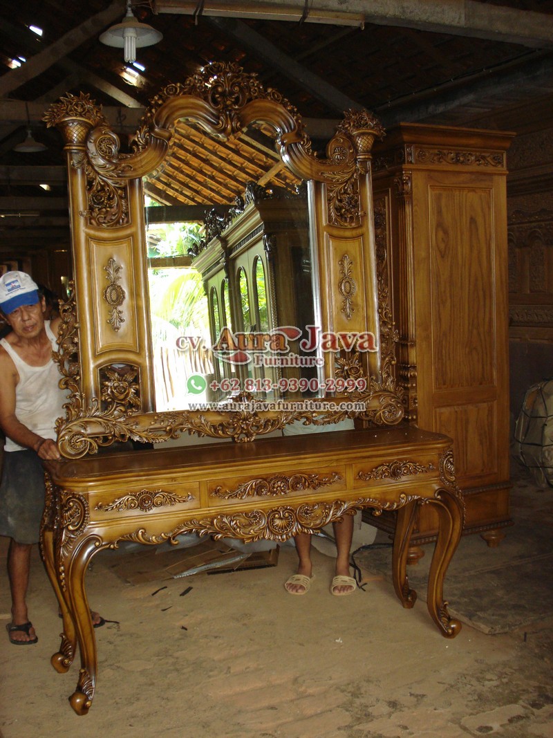 indonesia console mirror mahogany furniture 009
