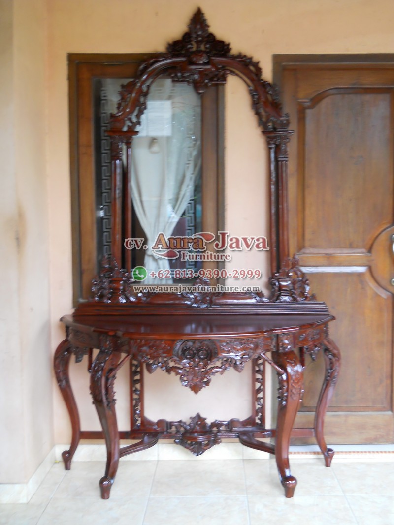 indonesia console mirror mahogany furniture 010