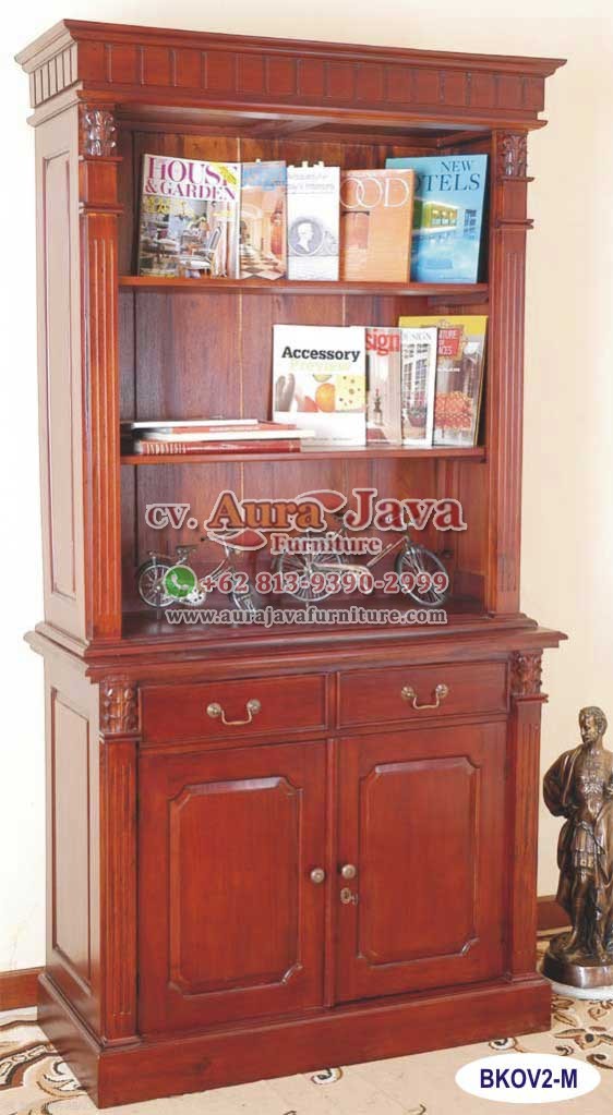 indonesia open bookcase mahogany furniture 011