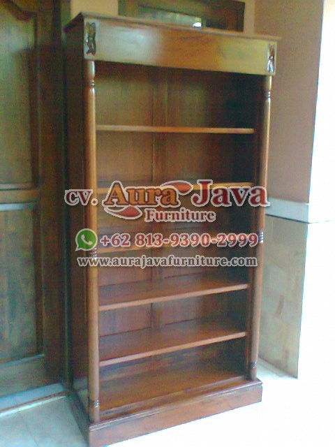 indonesia open bookcase mahogany furniture 016