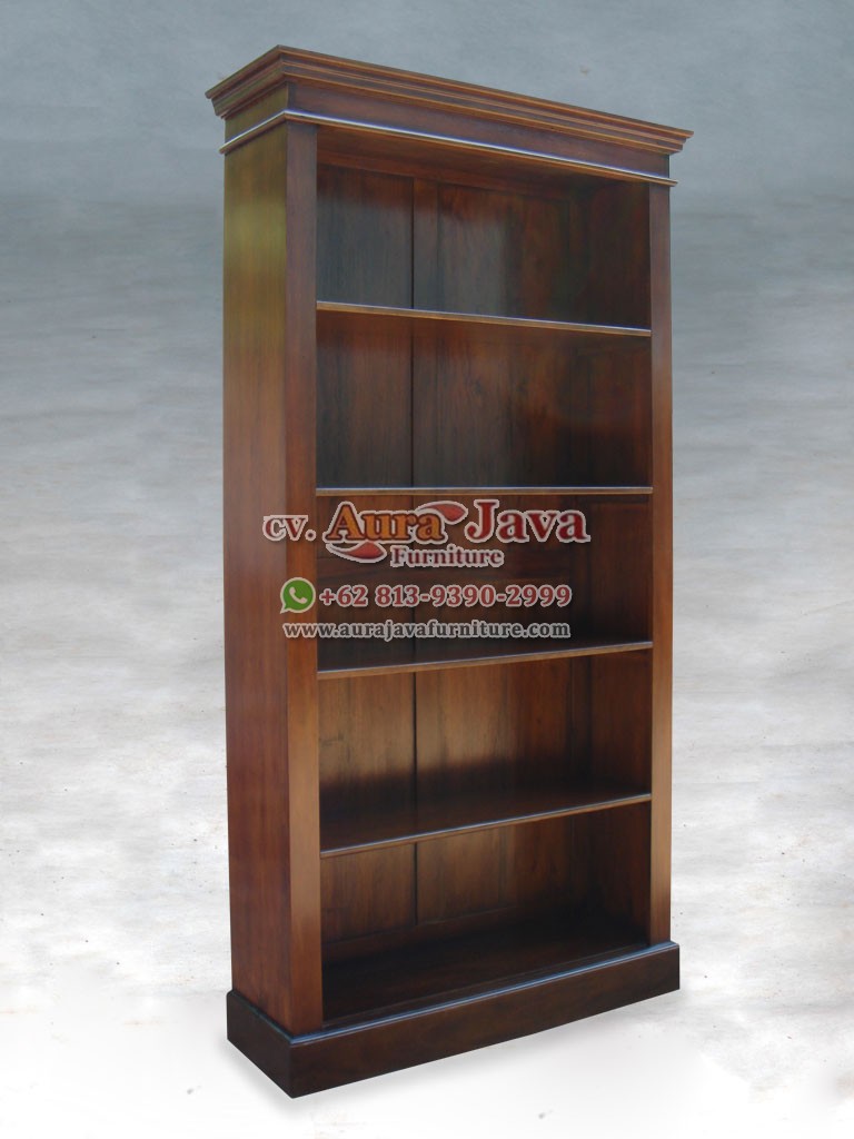 indonesia open bookcase mahogany furniture 017
