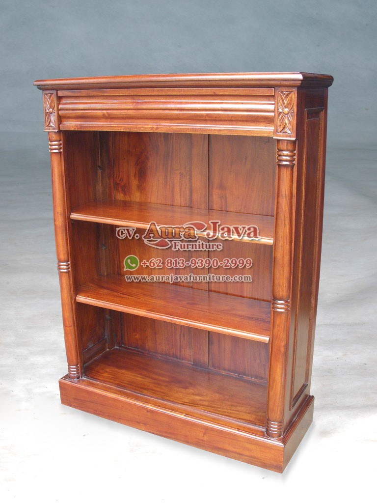 indonesia open bookcase mahogany furniture 022