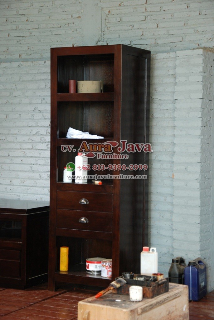 indonesia open bookcase mahogany furniture 027