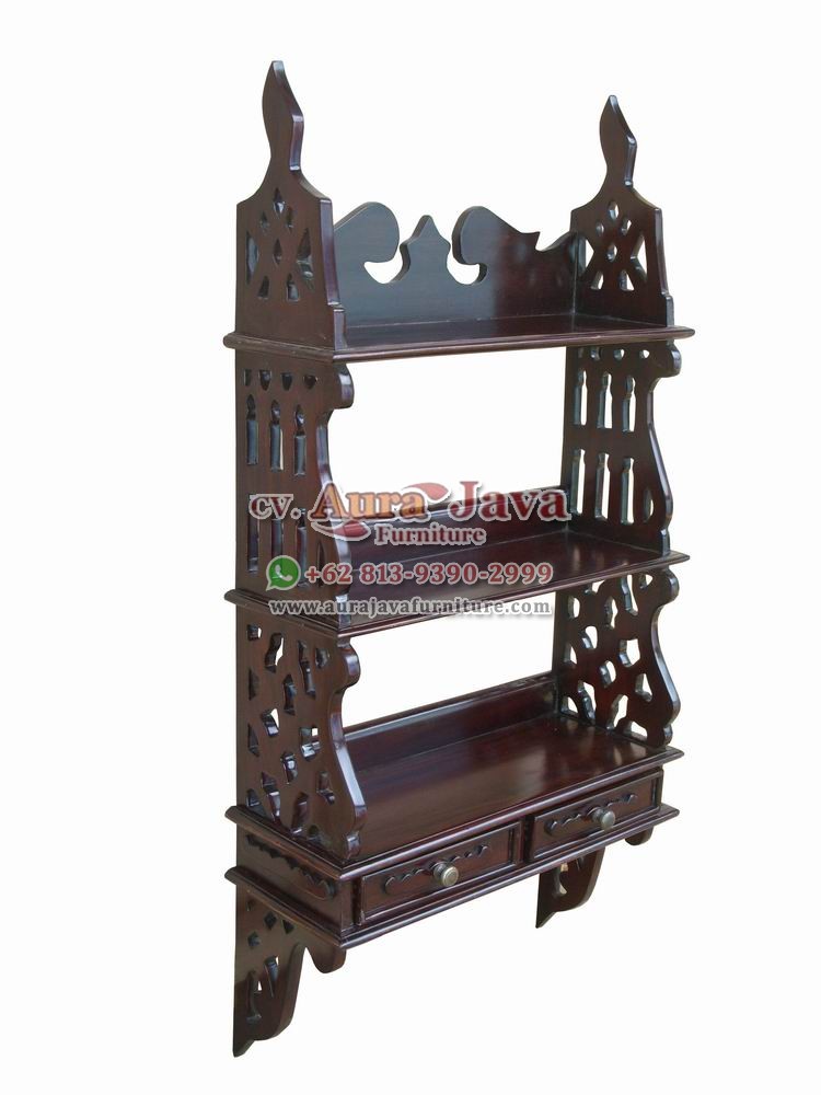 indonesia open bookcase mahogany furniture 031