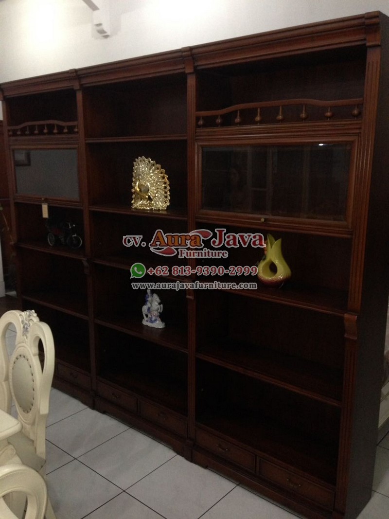 indonesia open bookcase mahogany furniture 032