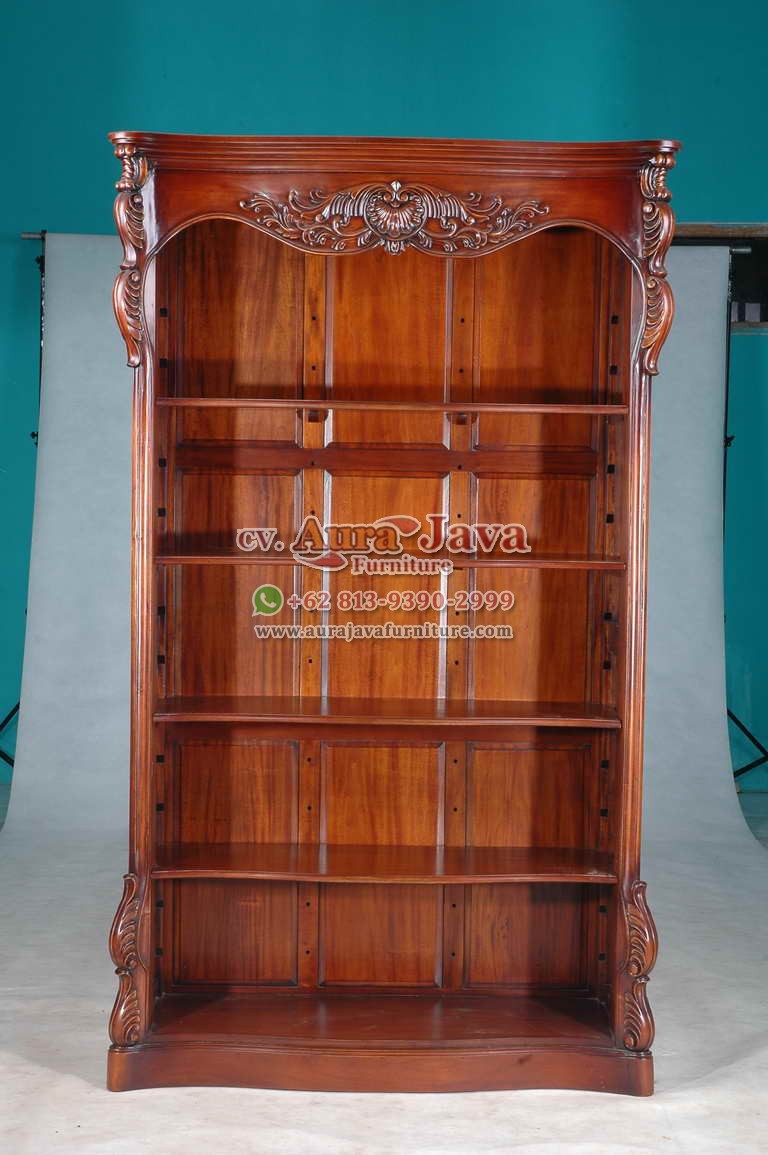 indonesia open bookcase mahogany furniture 040