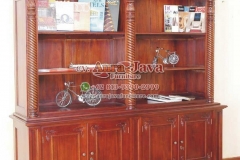 indonesia open bookcase mahogany furniture 008