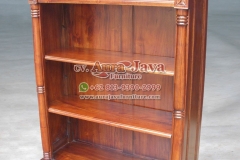 indonesia open bookcase mahogany furniture 022