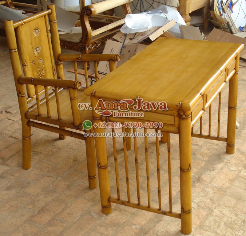 indonesia partner desk teak furniture 045